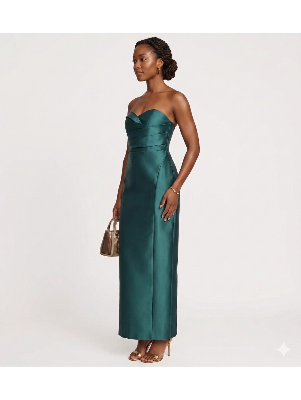 Donna Karan New York Strapless Satin Maxi Gown – Size 6